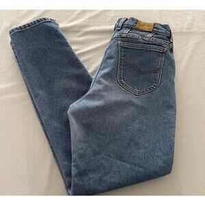 VTG 90s Women's High Waist Lee Blue Mom Jeans size 28 x 30